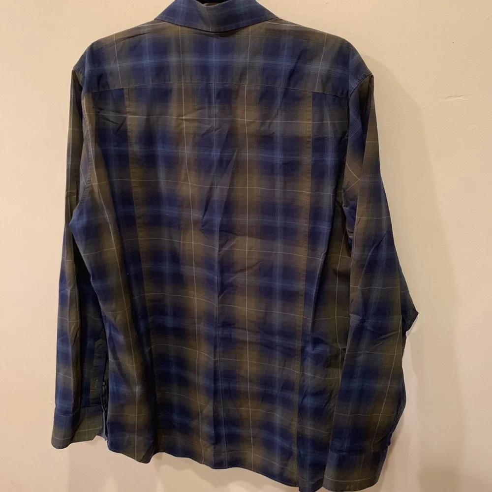 Banana Republic Slim Fit Plaid Button-Up Dress Shirt